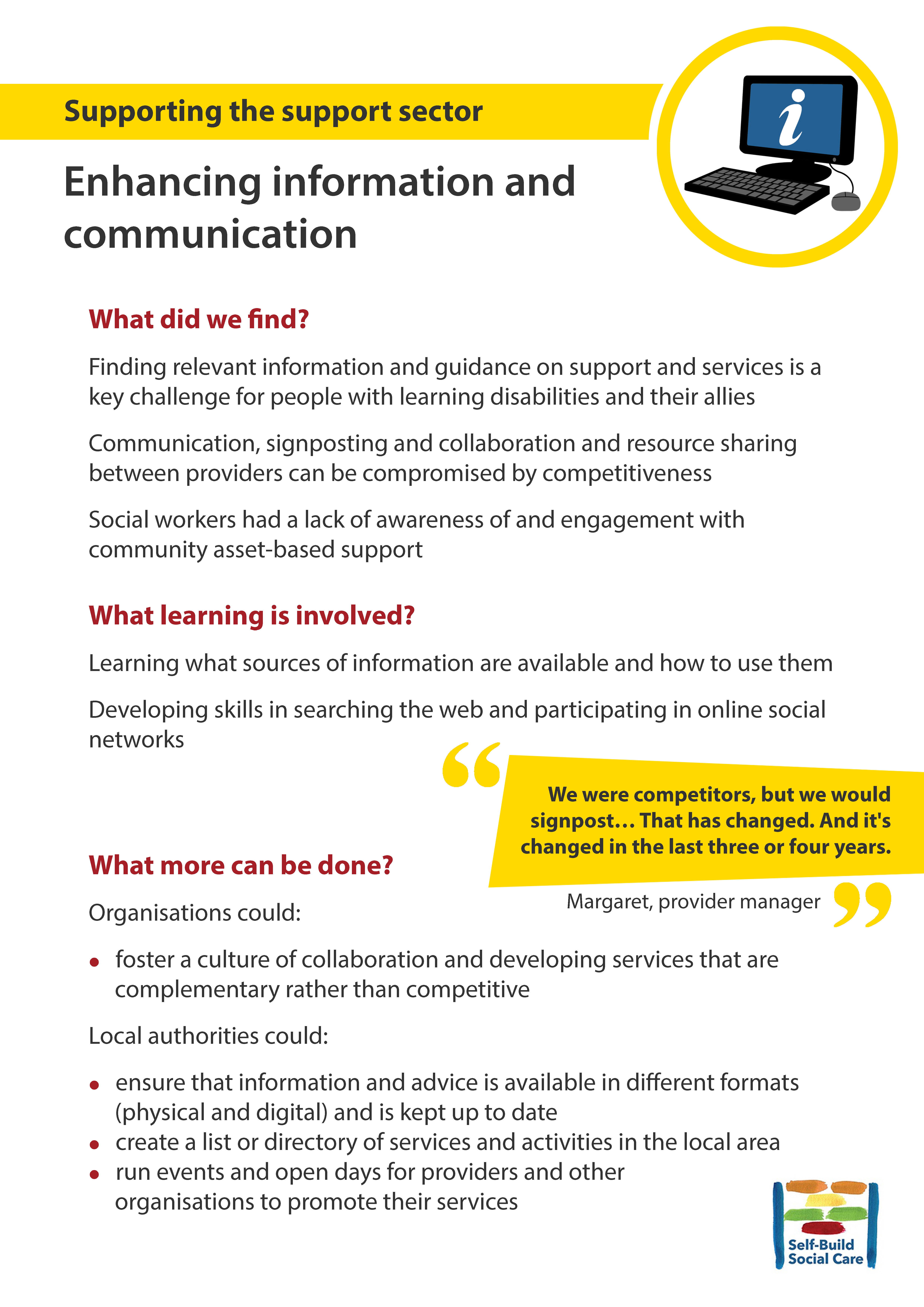 Enhancing information and communication image